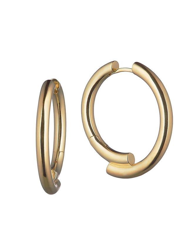 Womens Chaos 14K-Yellow-Gold Vermeil Hoop Earrings Product Image