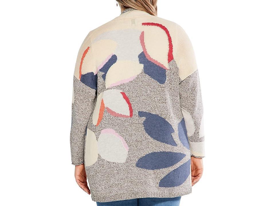 NIC+ZOE Plus Size Petal Blues Cardigan (Neutral ) Women's Sweater Product Image