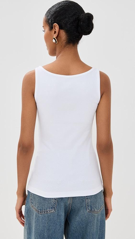 Versace Cotton Stretch Rib Tank Top | Shopbop Product Image