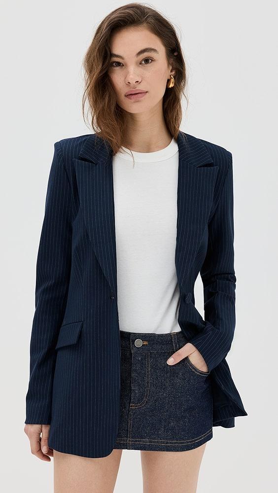 Good American Stripe Ponte Scultped Blazer | Shopbop Product Image