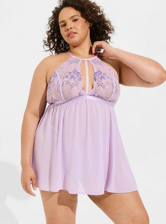 Lace High Neck Babydoll Product Image