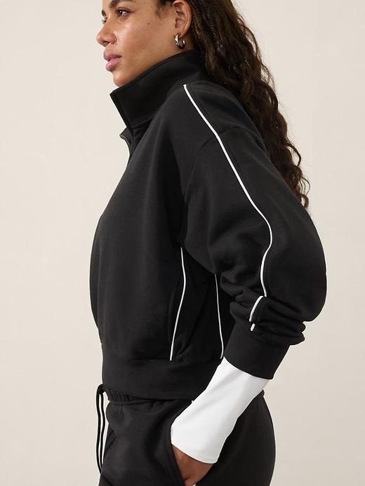 Forever Fleece 1/2 Zip High Hip Piping Sweatshirt Product Image