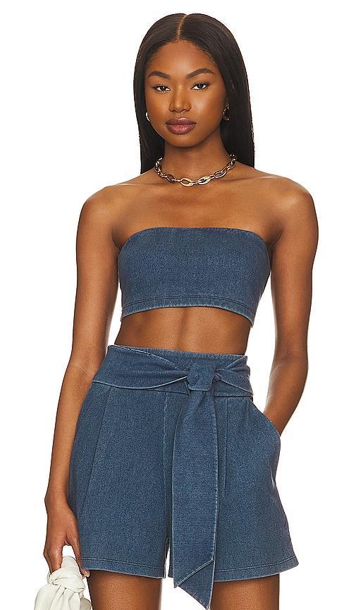 Stretch Denim Micro Tube Top Product Image