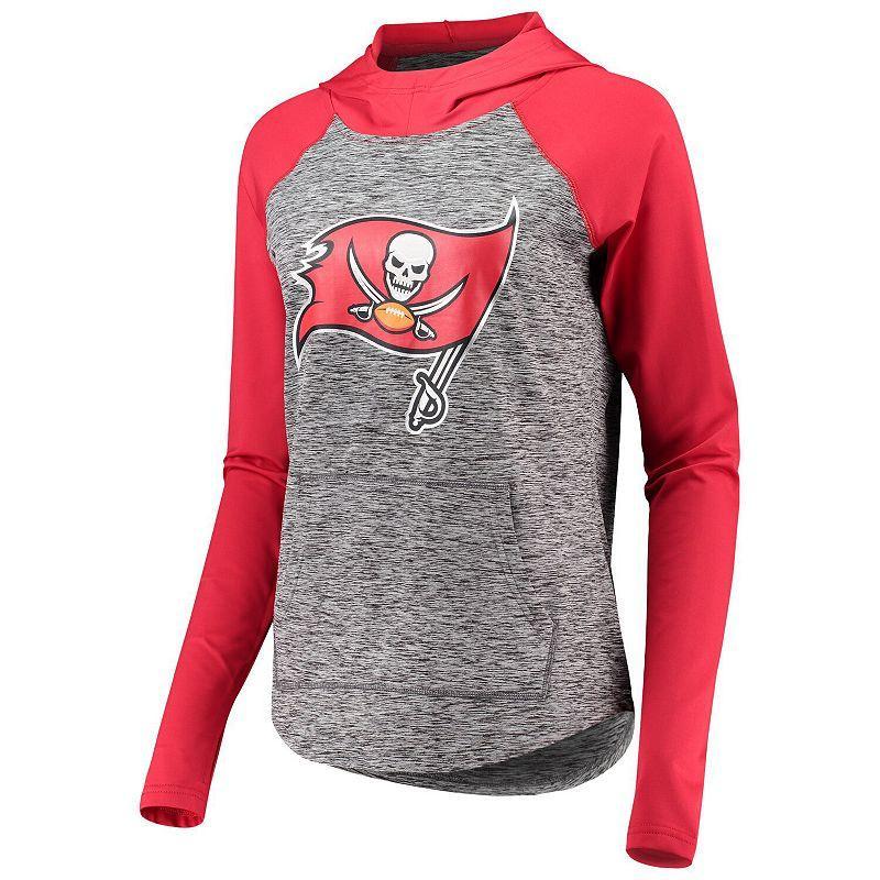 Women's G-III 4Her by Carl Banks Heathered Gray/Red Tampa Bay Buccaneers Championship Ring Pullover Hoodie Product Image