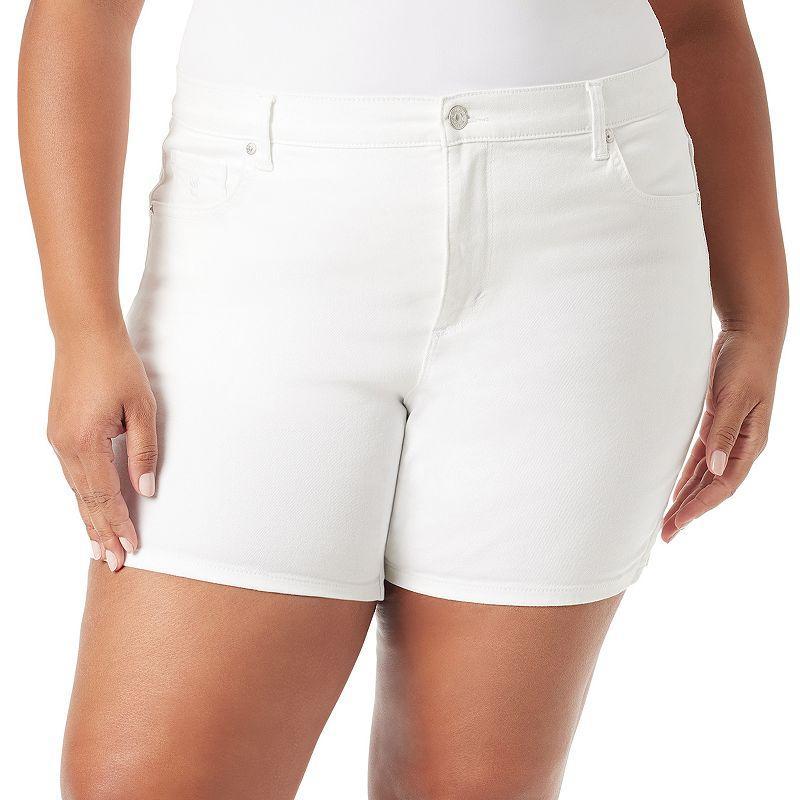 Plus Size Gloria Vanderbilt Amanda Shorts, Womens Product Image