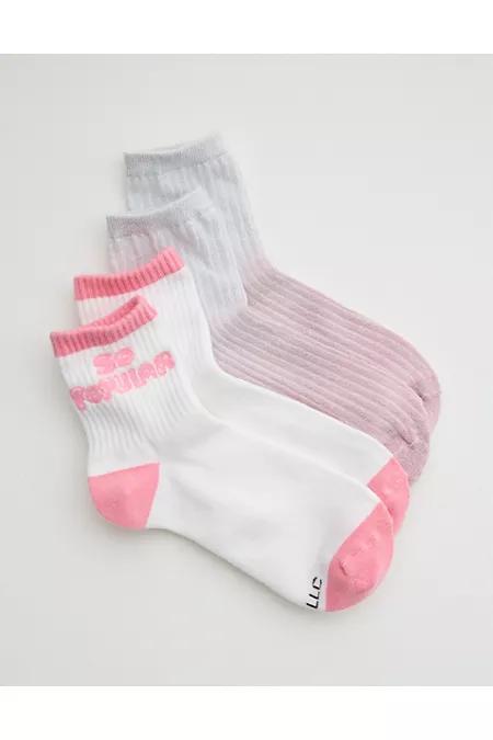 Aerie x Wicked Sheer Cotton Bobby Sock 2-Pack Women's Product Image