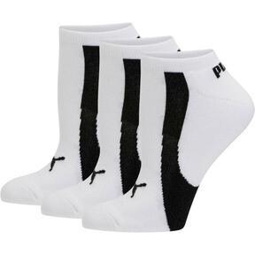 PUMA Women's No Show Socks [3 Pairs] in White/Black Product Image