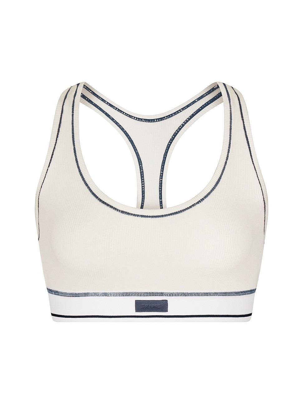 Womens Cotton Rib Racerback Bralette Product Image