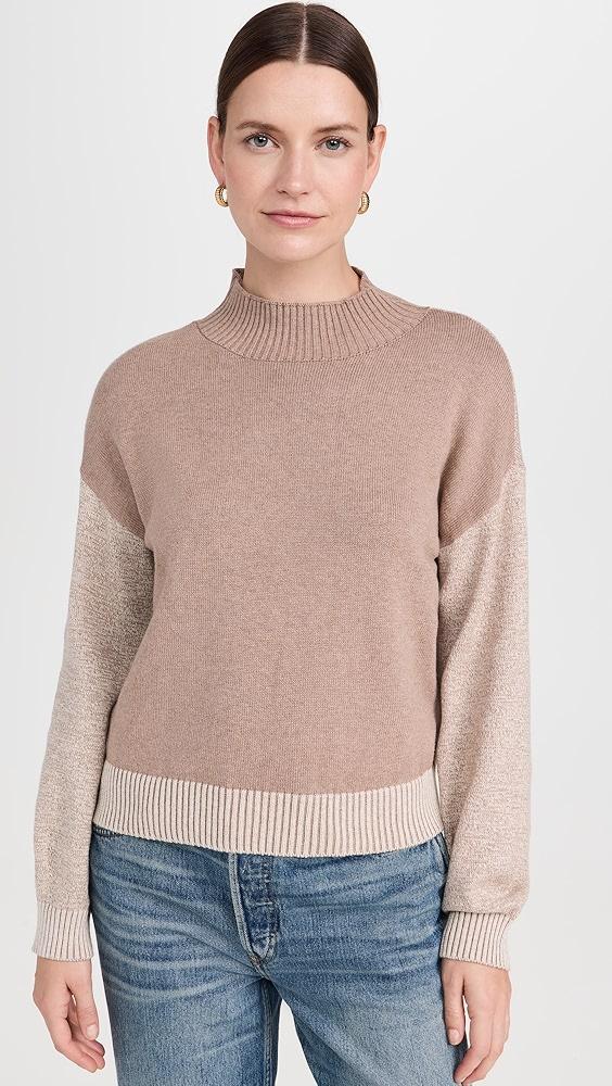 MONROW Cotton Cashmere Funnel Sweater | Shopbop Product Image