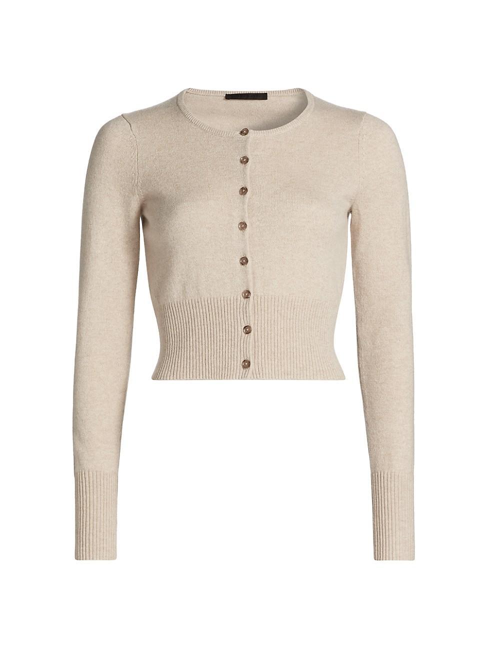 Womens Finley Cropped Cashmere Cardigan Product Image