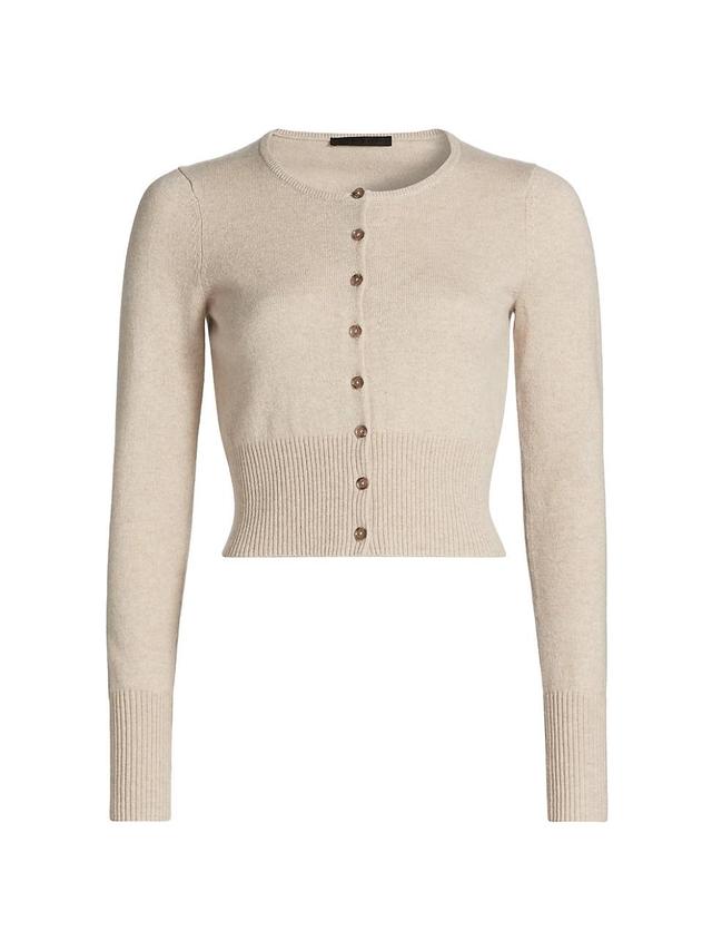 Womens Finley Cropped Cashmere Cardigan Product Image