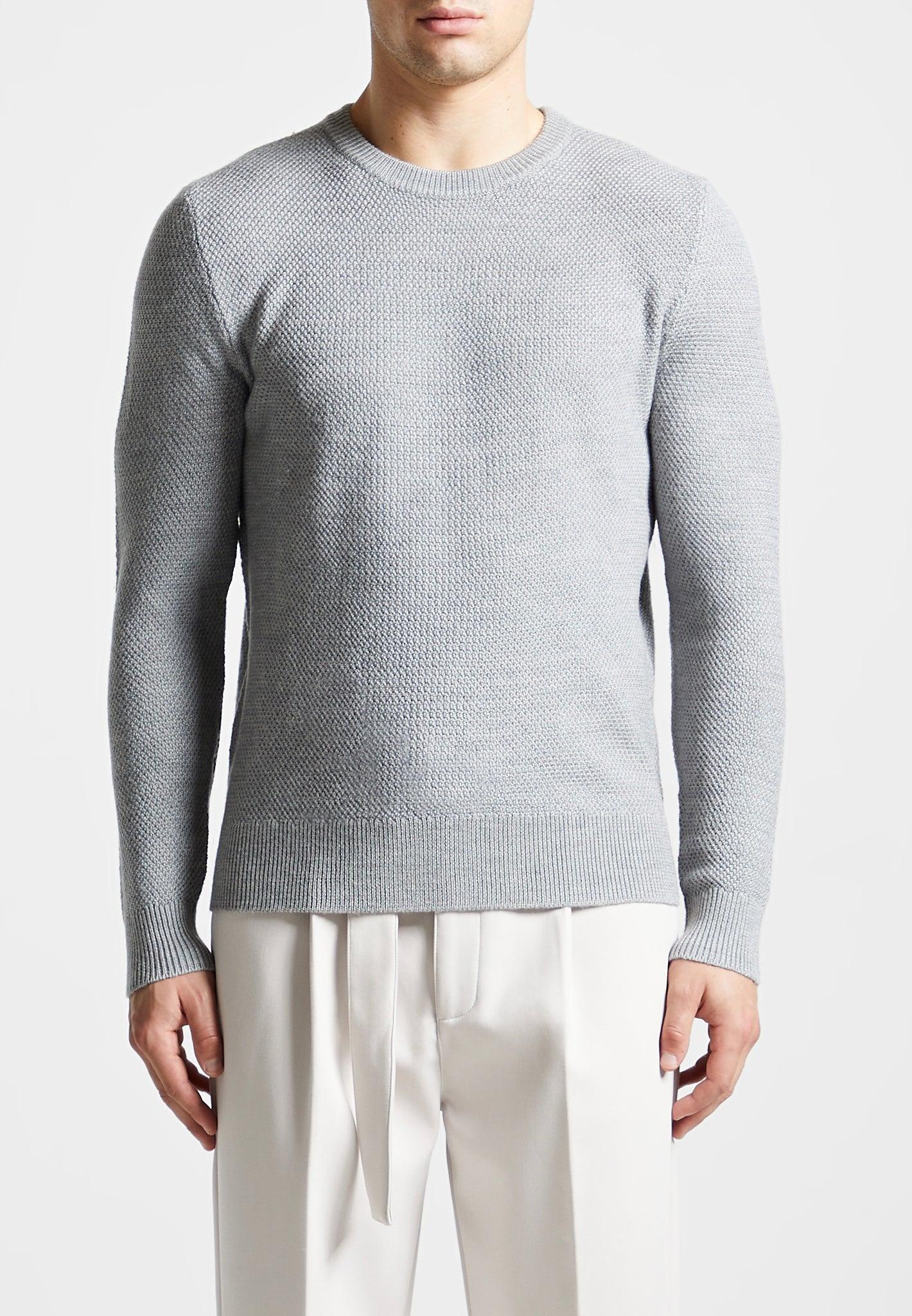 Éternel Textured Wool Blend Jumper - Grey Male Product Image