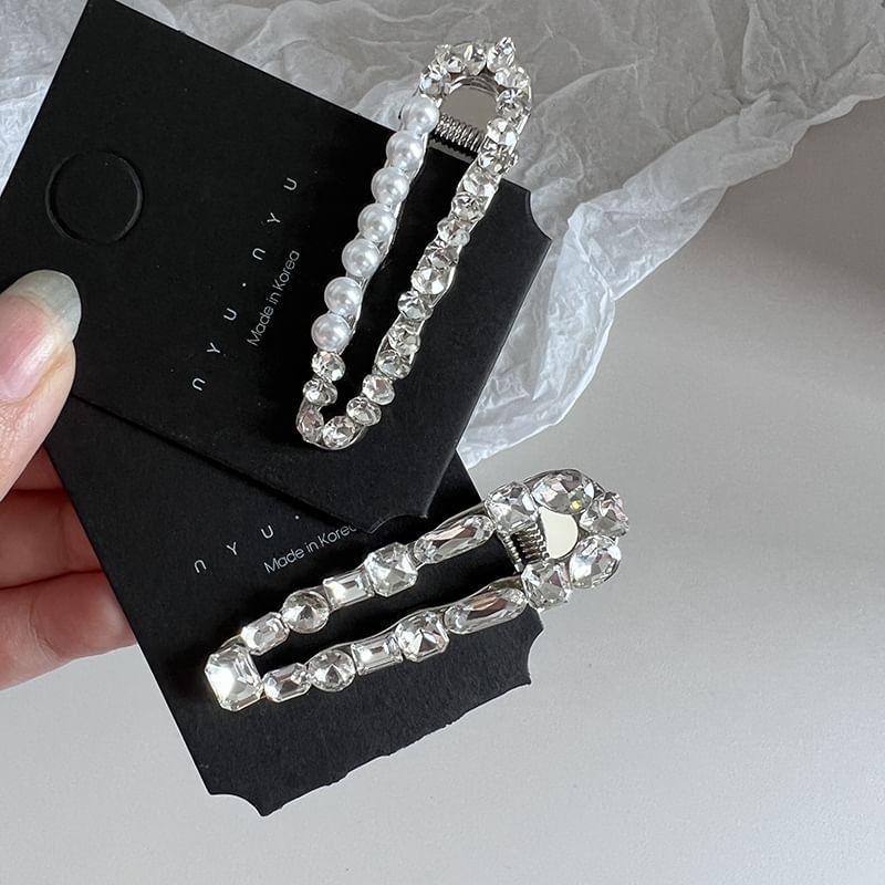 Rhinestone / Faux Pearl Alloy Hair Clip Product Image