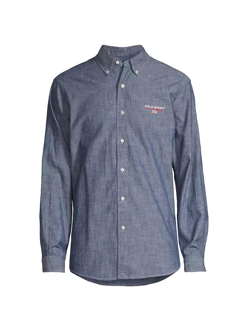 Chambray Button-Down Shirt Product Image