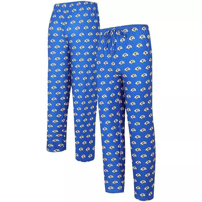 Mens Concepts Sport Royal Los Angeles Rams Gauge Allover Print Knit Pants Product Image