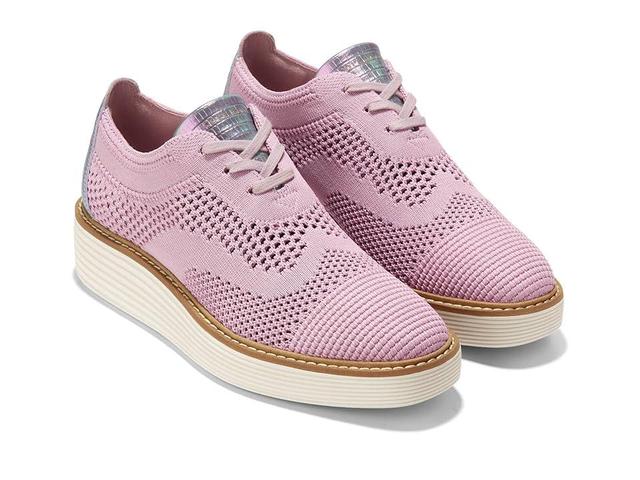 Cole Haan Originalgrand Platform Stitchlite Oxford (Mauve Shadows Knit/Halogram/Ivory) Women's Flat Shoes Product Image