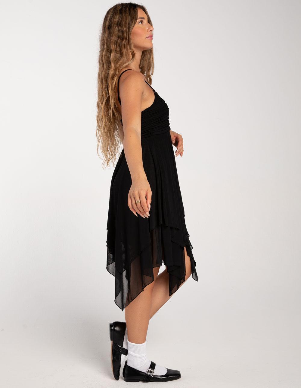 RSQ Womens Hanky Hem Mesh Slip Dress Product Image