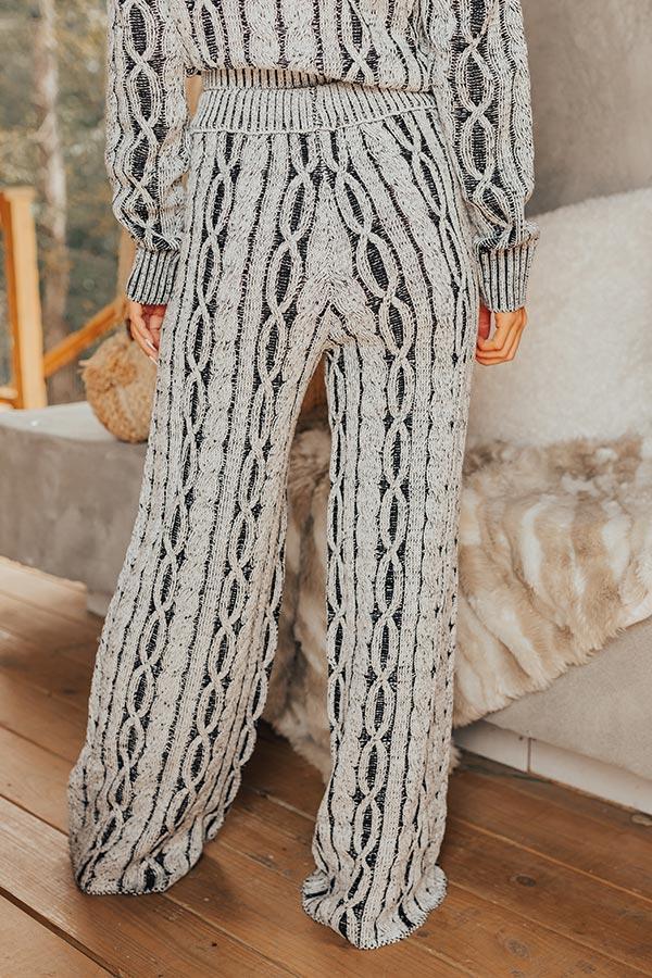 Cup Of Cozy Cable Knit Pants Product Image