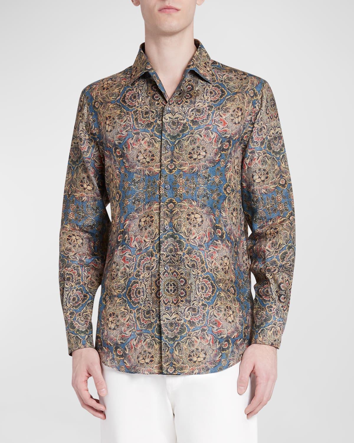 Mens Andre Linen Tapestry Bloom Sport Shirt Product Image