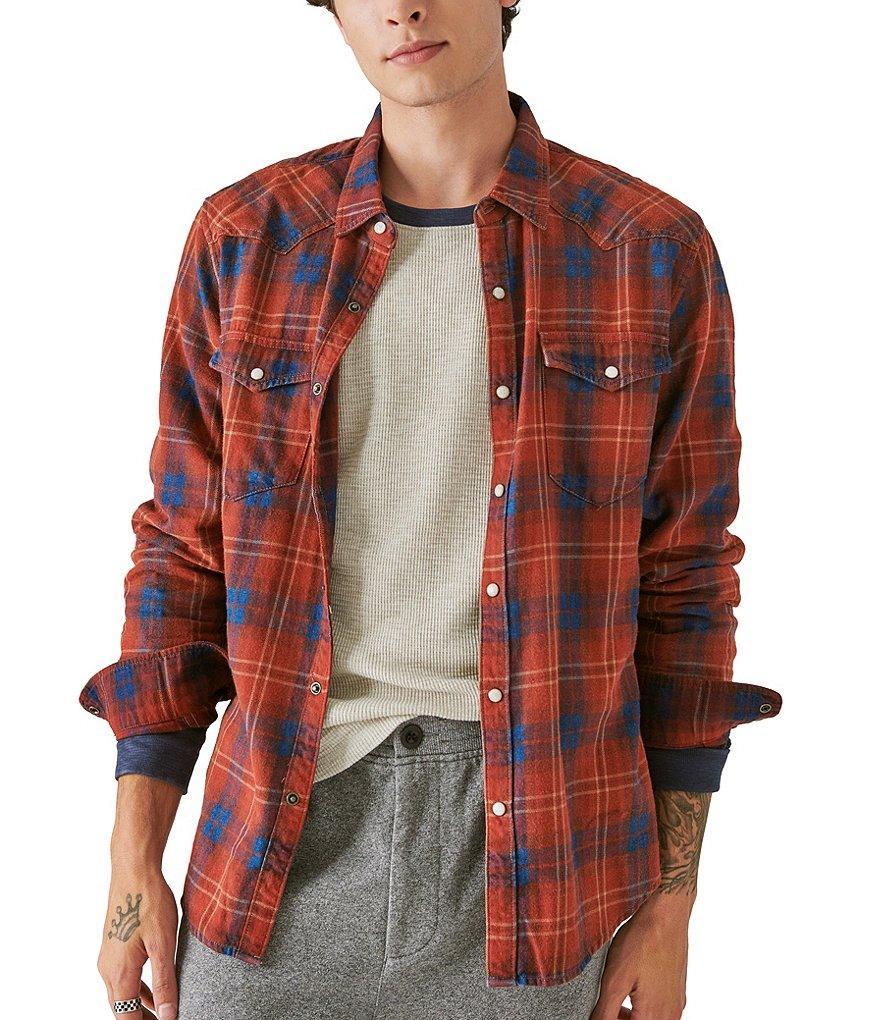 Lucky Brand Long Sleeve Mesa Plaid Western Woven Shirt Product Image