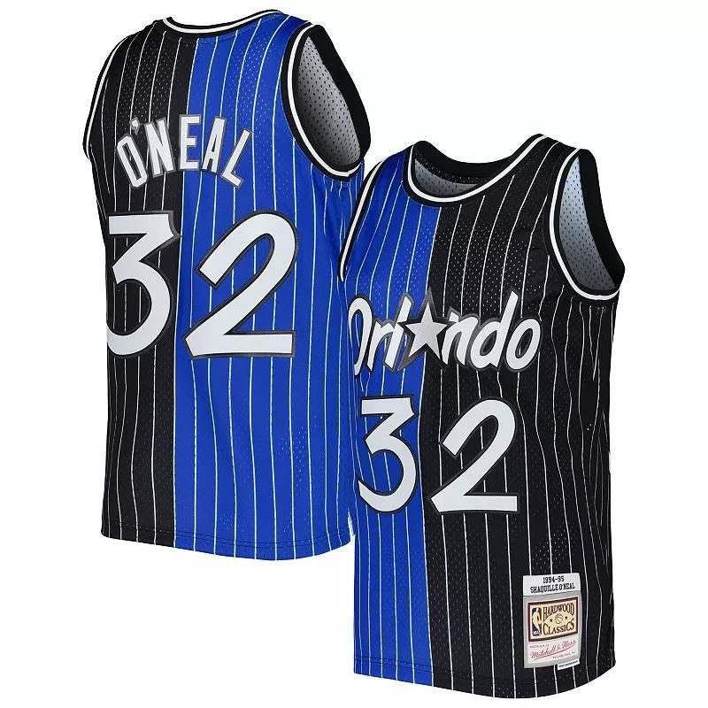 Mens Mitchell & Ness Shaquille ONeal Blue, Black Orlando Magic Hardwood Classics 1994-95 Split Swingman Jersey - Blue, Black Product Image