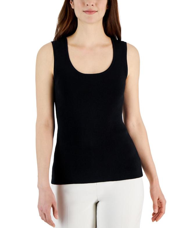 Tahari Asl Womens Scoop-Neck Sleeveless Top Product Image