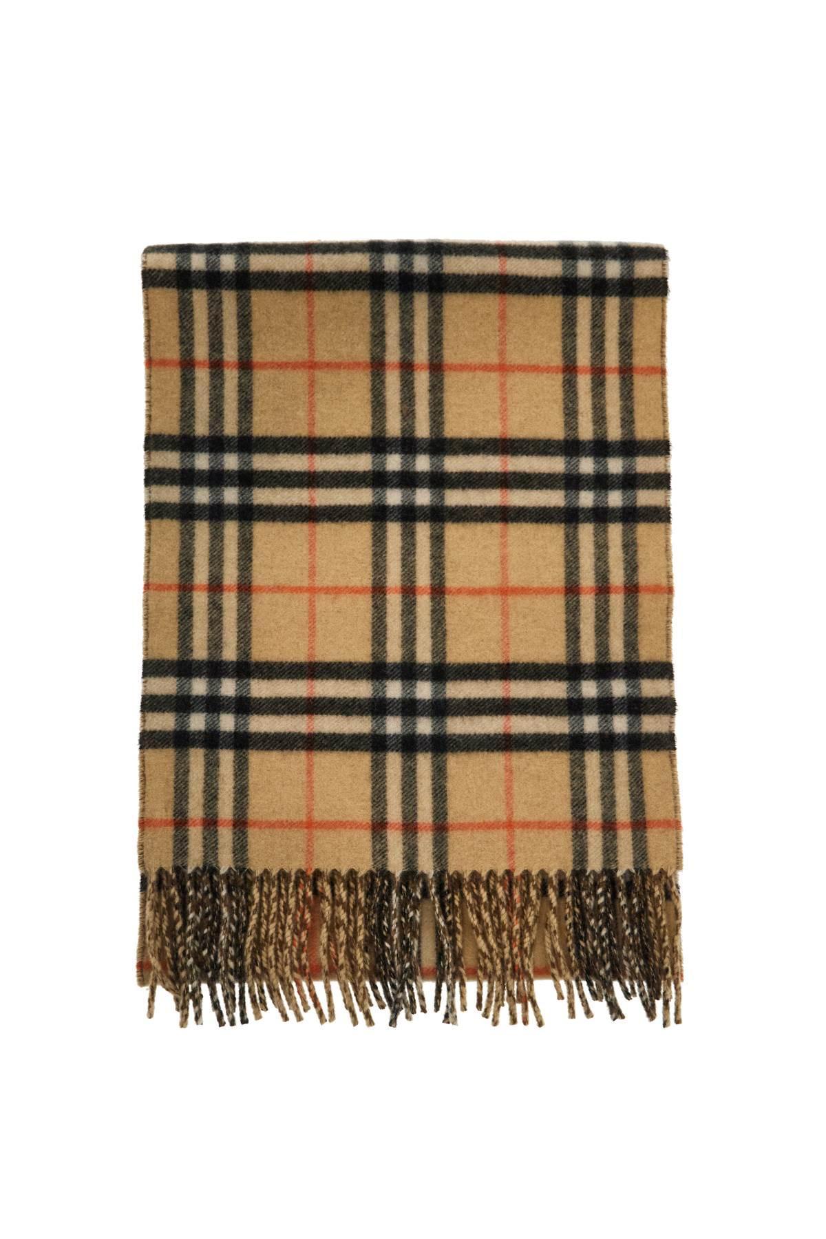 BURBERRY Reversible Cashmere Check Scarf In Brown Product Image