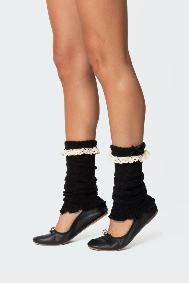 Lacey Frill Knit Leg Warmers Product Image