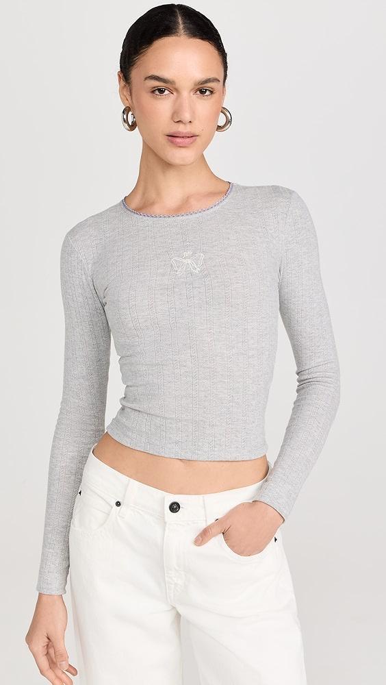 Damson Madder Lua ls Pointelle Top | Shopbop Product Image