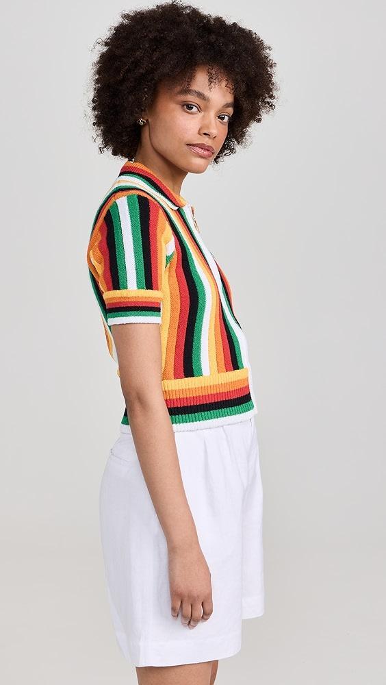 Casablanca Striped Towelling Top | Shopbop Product Image