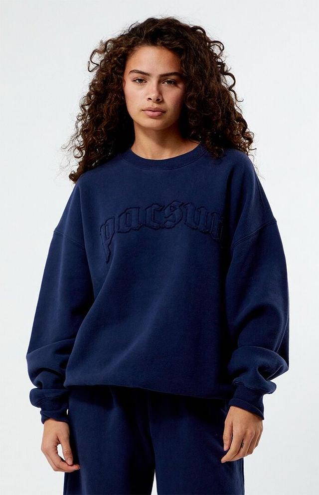 Women's Tonal Washed Crew Neck Sweatshirt Product Image