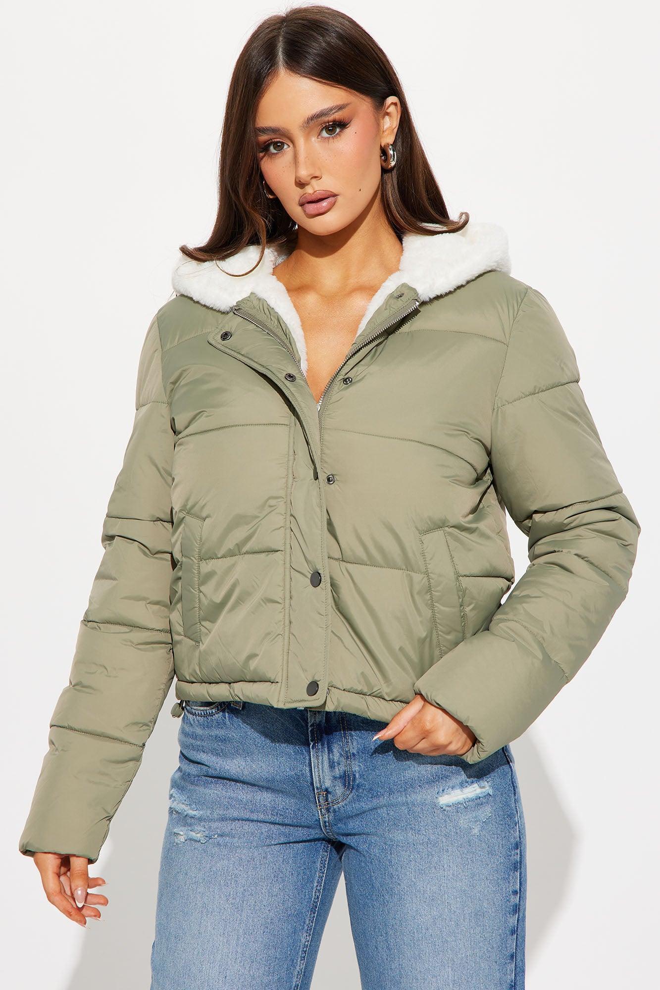 Cozied Up Jacket - Olive Product Image