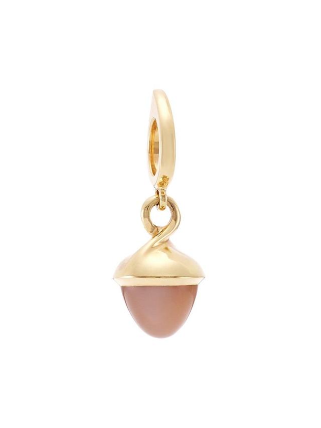 Womens Mikado 18K Rose Gold & Brown Moonstone Acorn Pendant Product Image