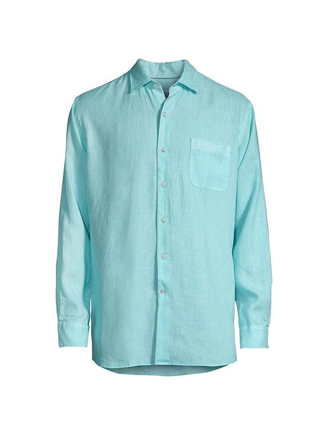 Mens Crown Coastal Garment-Dyed Linen Sport Shirt Product Image