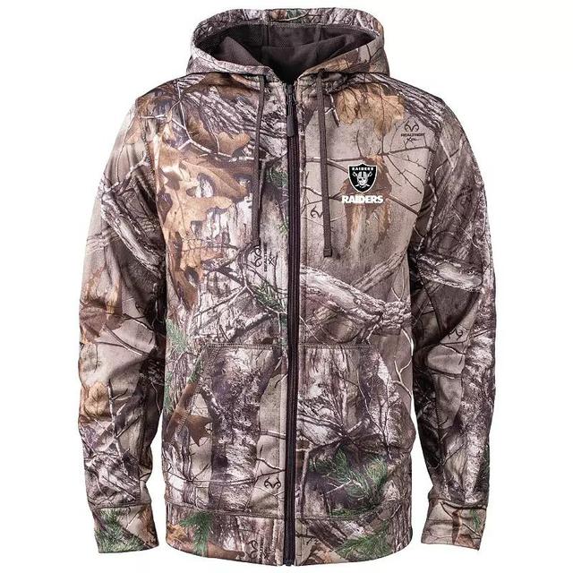 Mens Dunbrooke Realtree Camo Las Vegas Raiders Trophy Tech Fleece Full-Zip Hoodie Product Image