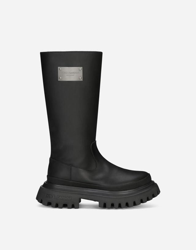 Calfskin Boots In Black Product Image