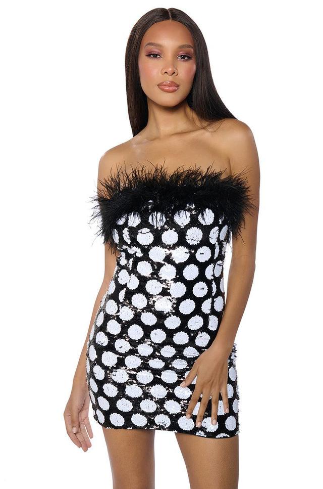 POLKA DOT PARTY SEQUIN MINI DRESS Product Image