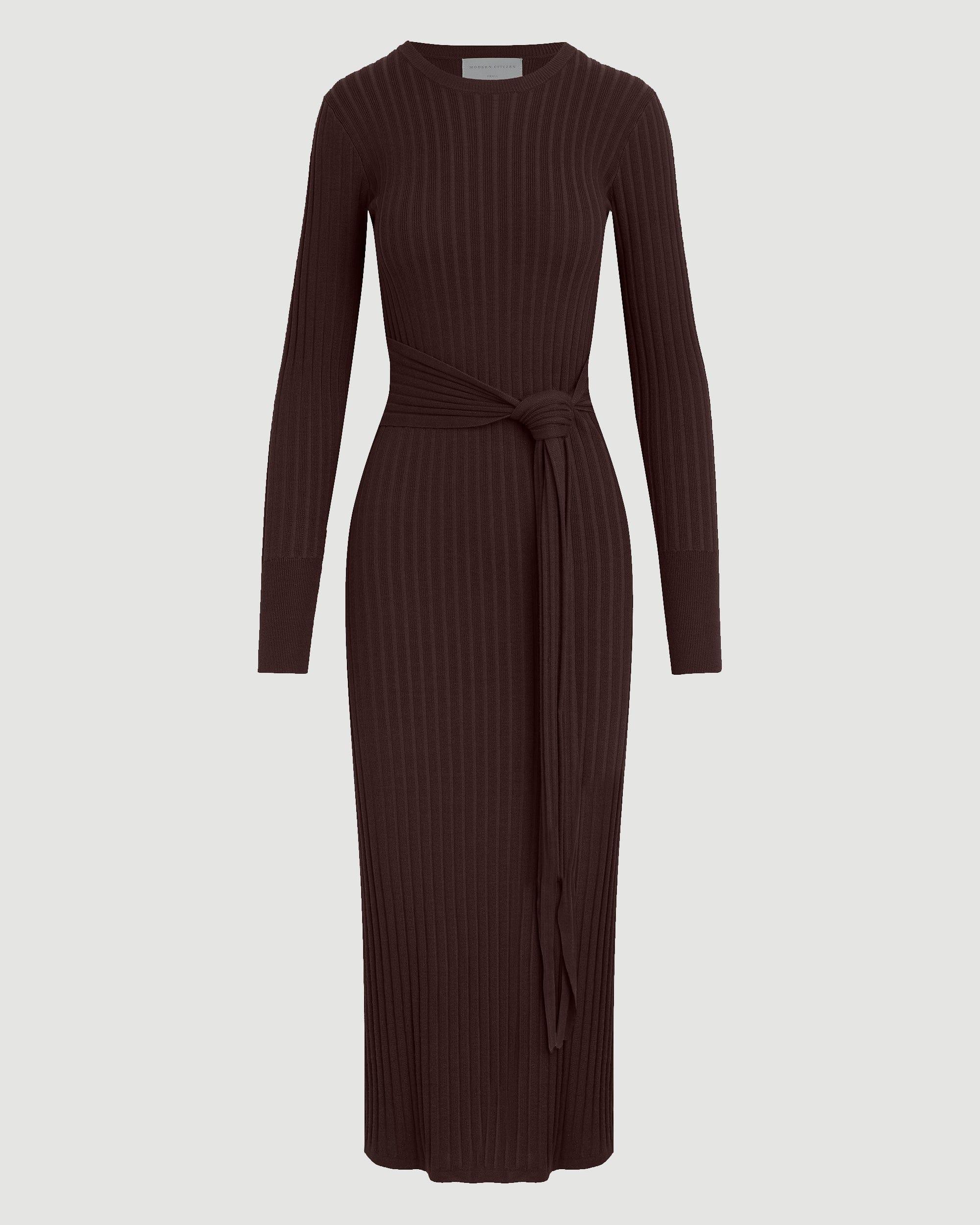 Carmen Tie-Front Ribbed Dress (Petite) Product Image