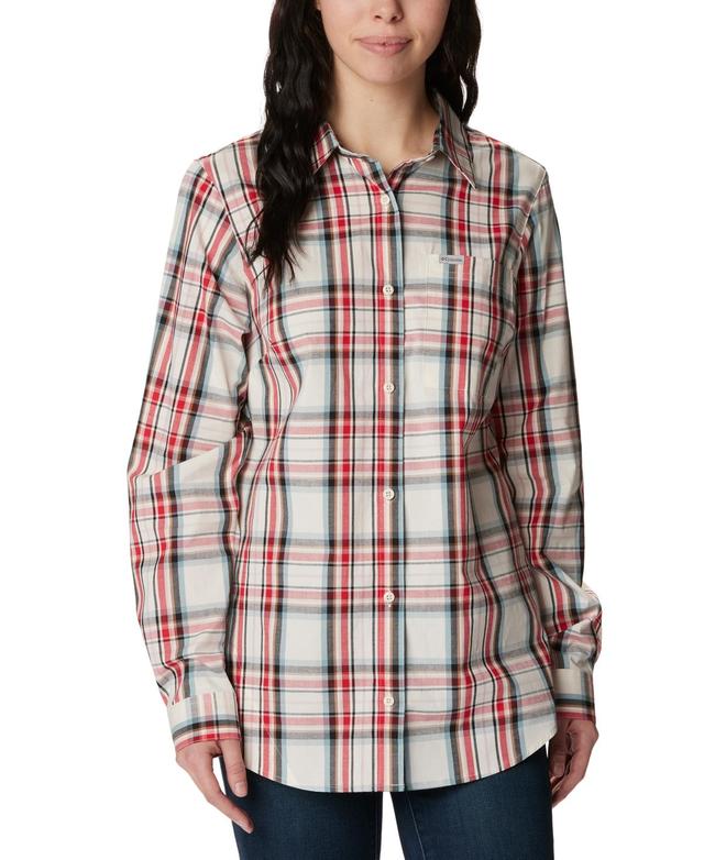 Columbia Womens Anytime Patterned Long-Sleeve Shirt Product Image