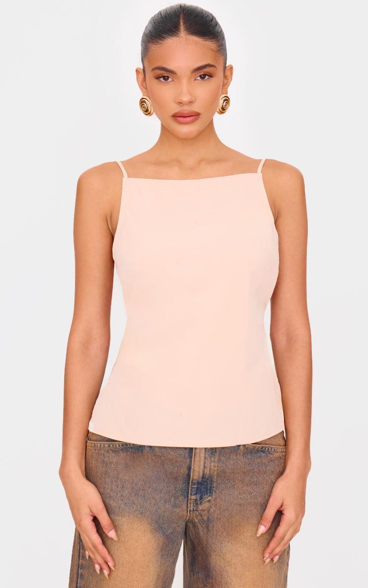 Beige Backless Long Top Product Image