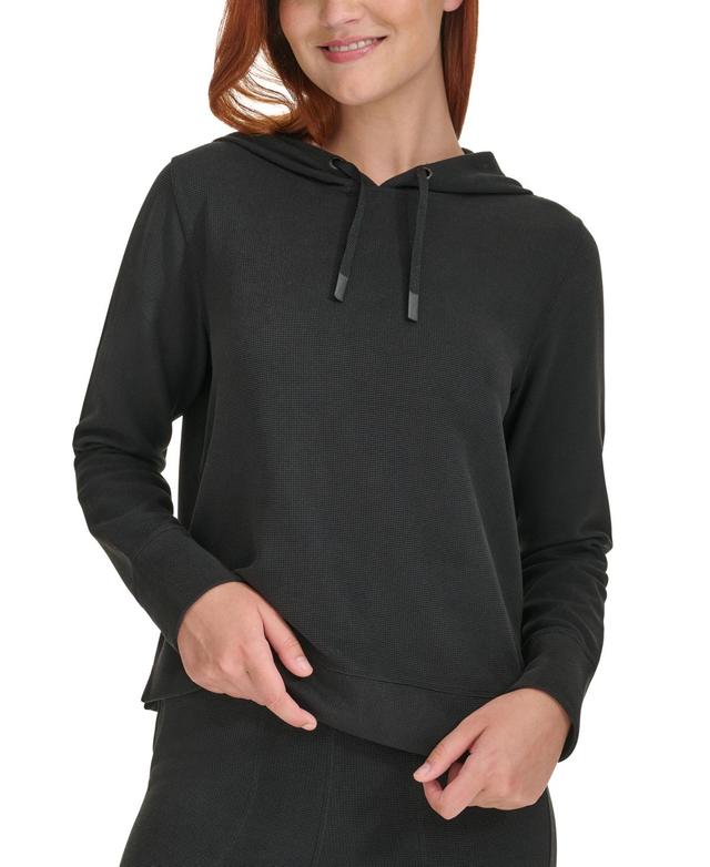 Calvin Klein Performance Womens Waffle-Knit Pullover Hoodie Product Image