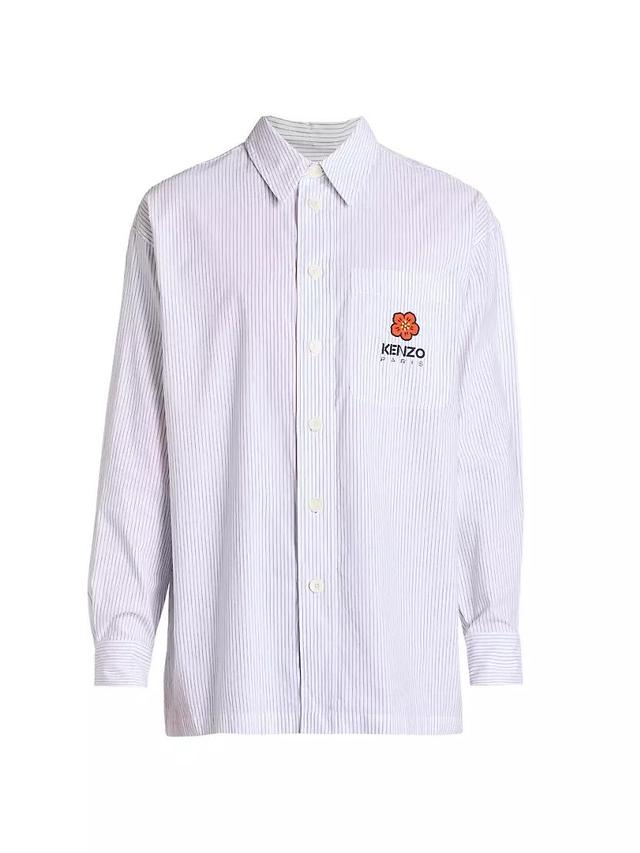 Boke Flower Crest Long-Sleeve Striped Shirt Product Image