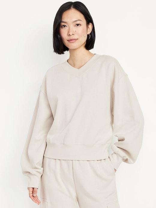 SoComfy Oversized V-Neck Sweatshirt Product Image