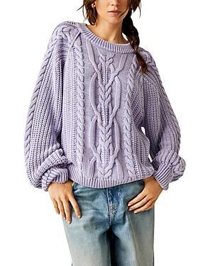 Free People Frankie Cable Cotton Sweater Product Image