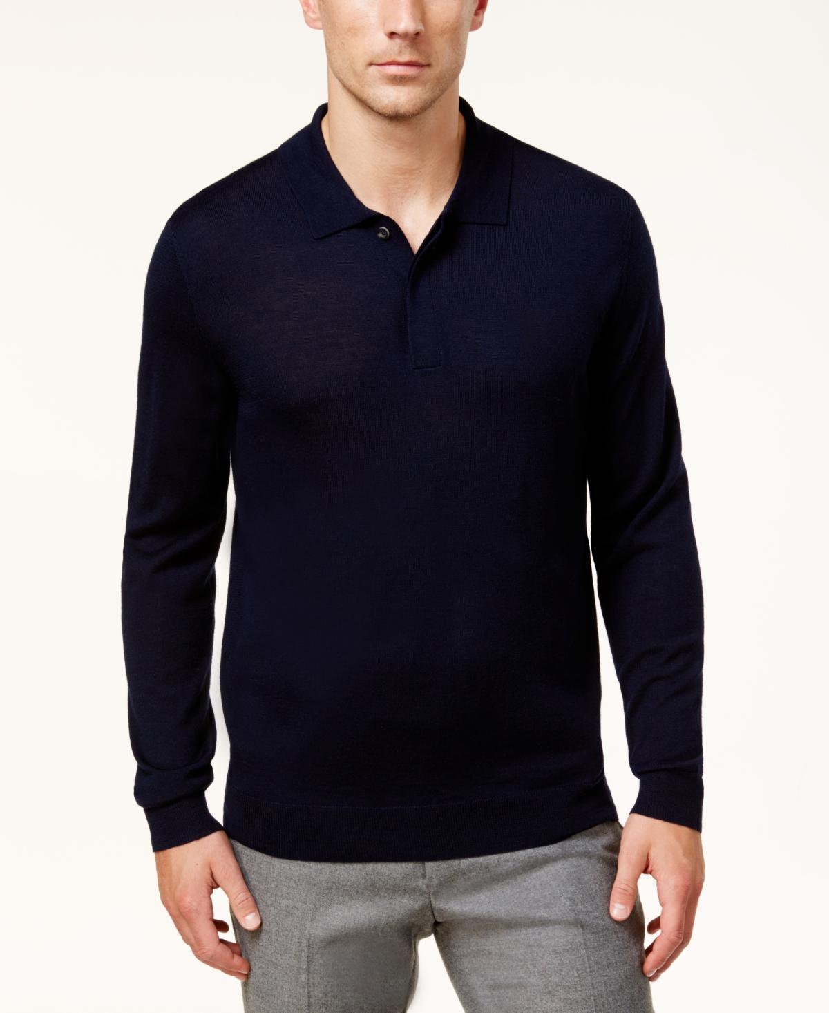 Club Room Mens Merino Wool Blend Polo Sweater, Created for Macys Product Image