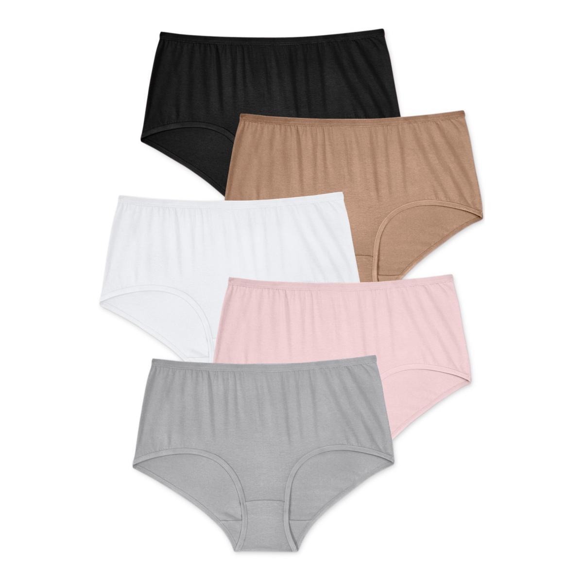 Comfort Choice Womens Stretch Cotton Brief 5-Pack Product Image