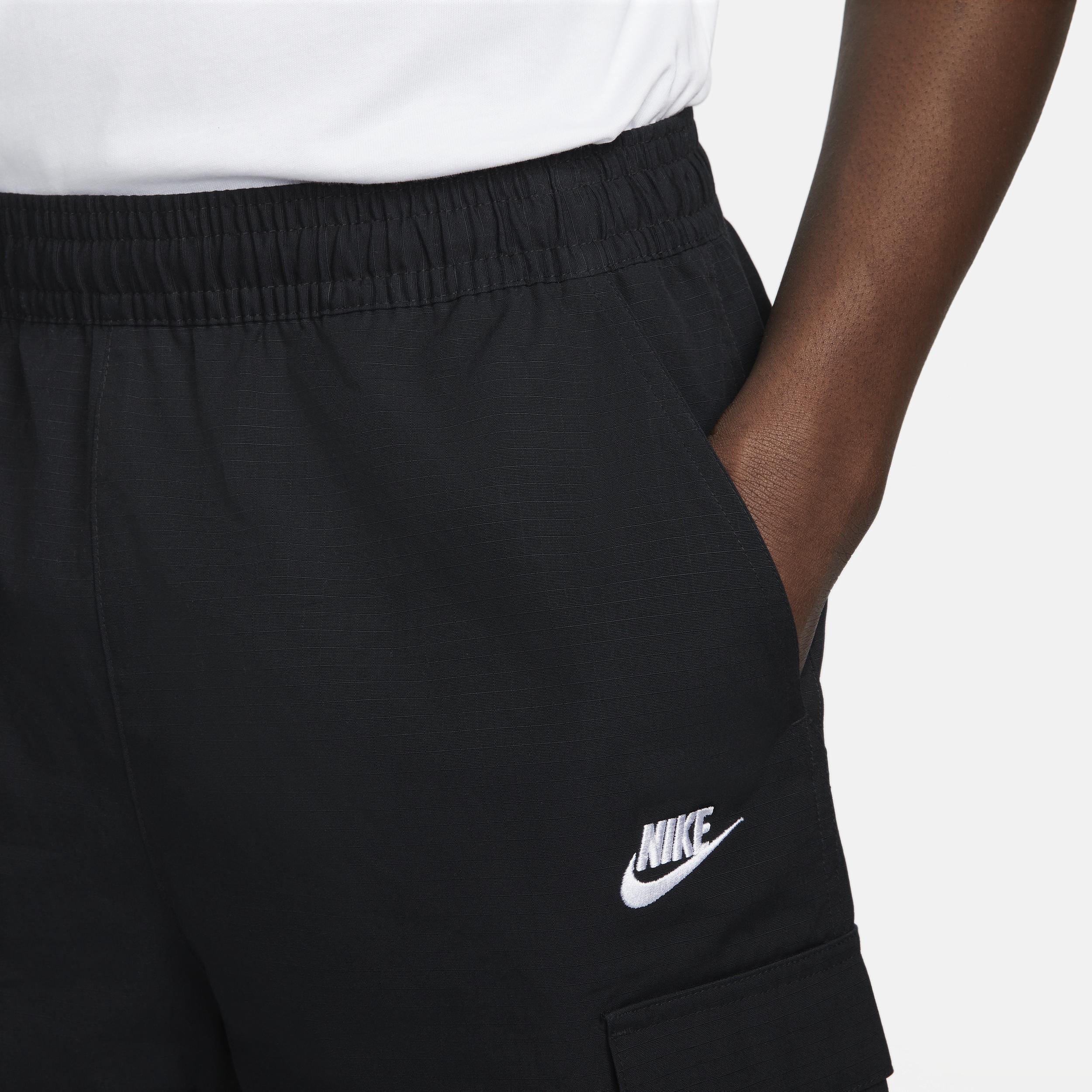 Nike Mens Club Cargo Shorts - Black/White Product Image