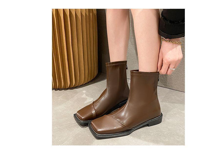 Square Toe Mid-Calf Boots Product Image