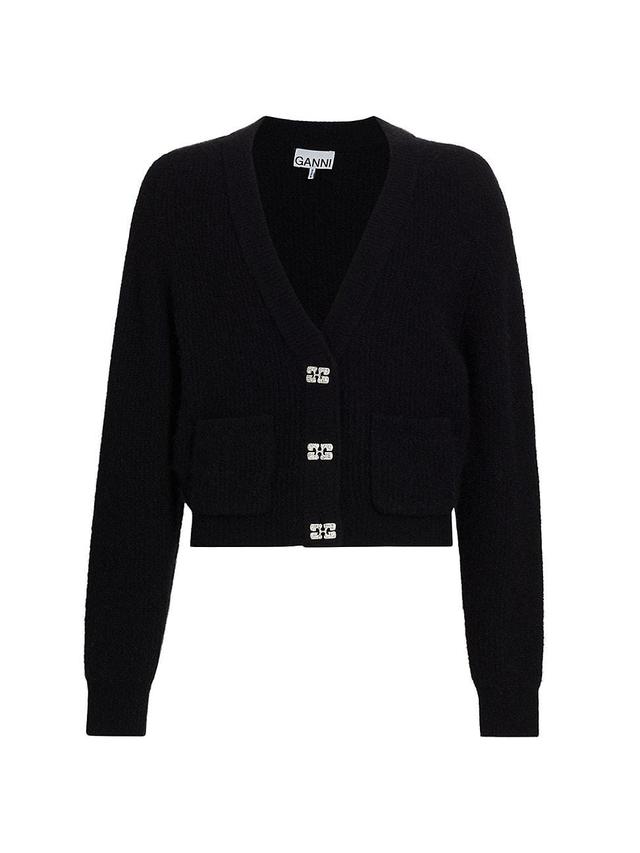 Womens Soft Rib-Knit Button-Front Cardigan Product Image