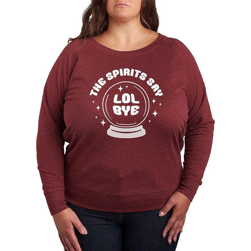 Plus Size Spirits Say LOL Bye Pullover, Womens Heather Grey Product Image